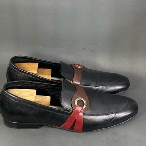 Avant Garde Black leather luxury loafers mens size 14 (47)